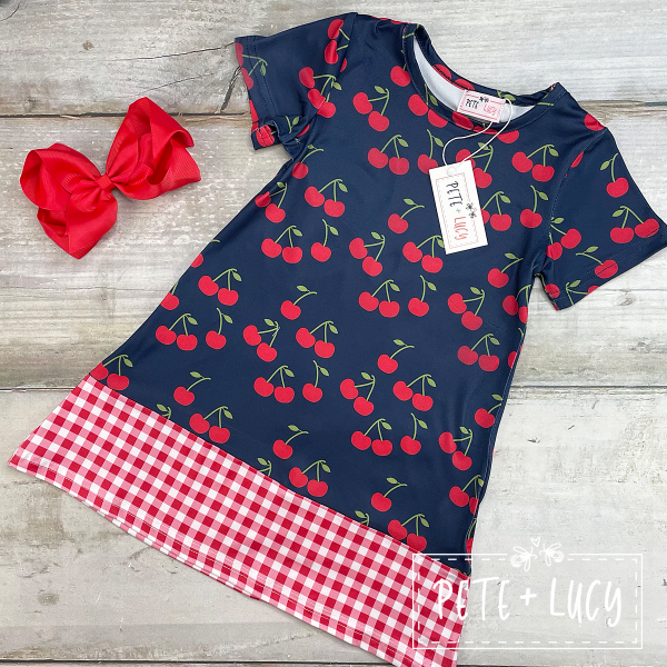 Pete and Lucy Cherry Short Sleeve Dress