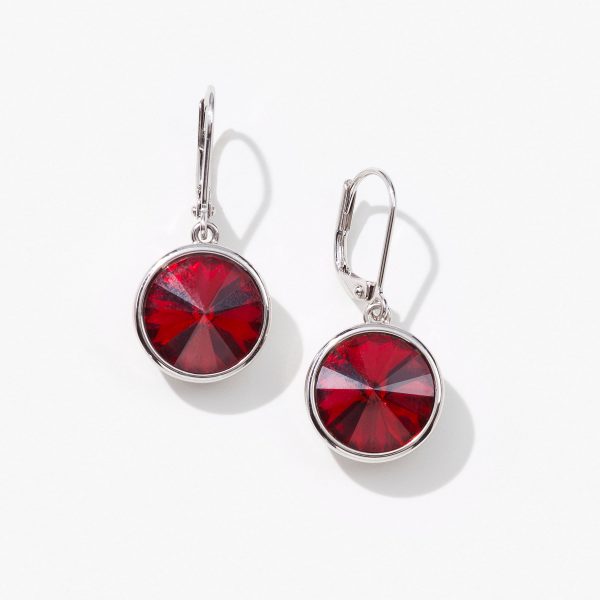 Crystal Lulu Earrings, Scarlet