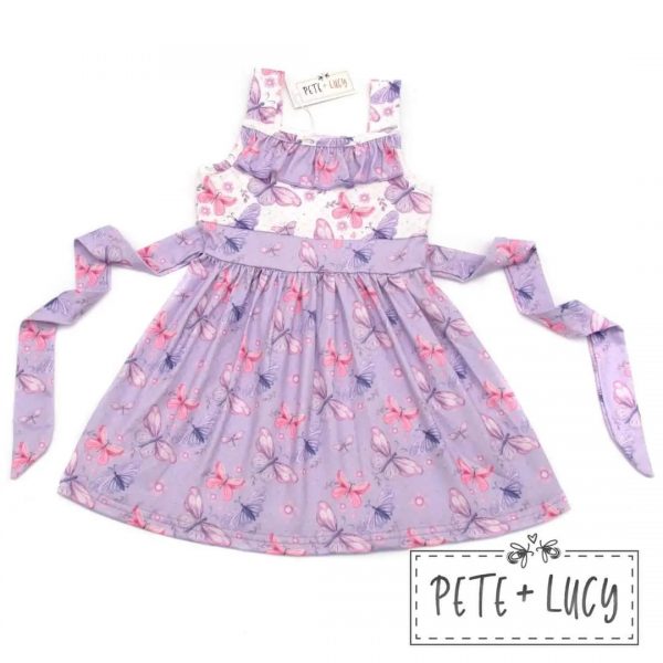 Pete and Lucy Lilac Butterflies Dress